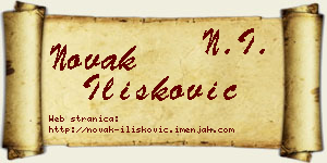 Novak Ilišković vizit kartica